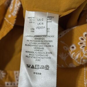 Anthropologie Sibyl Embroidered Mini Dress •Size 12•